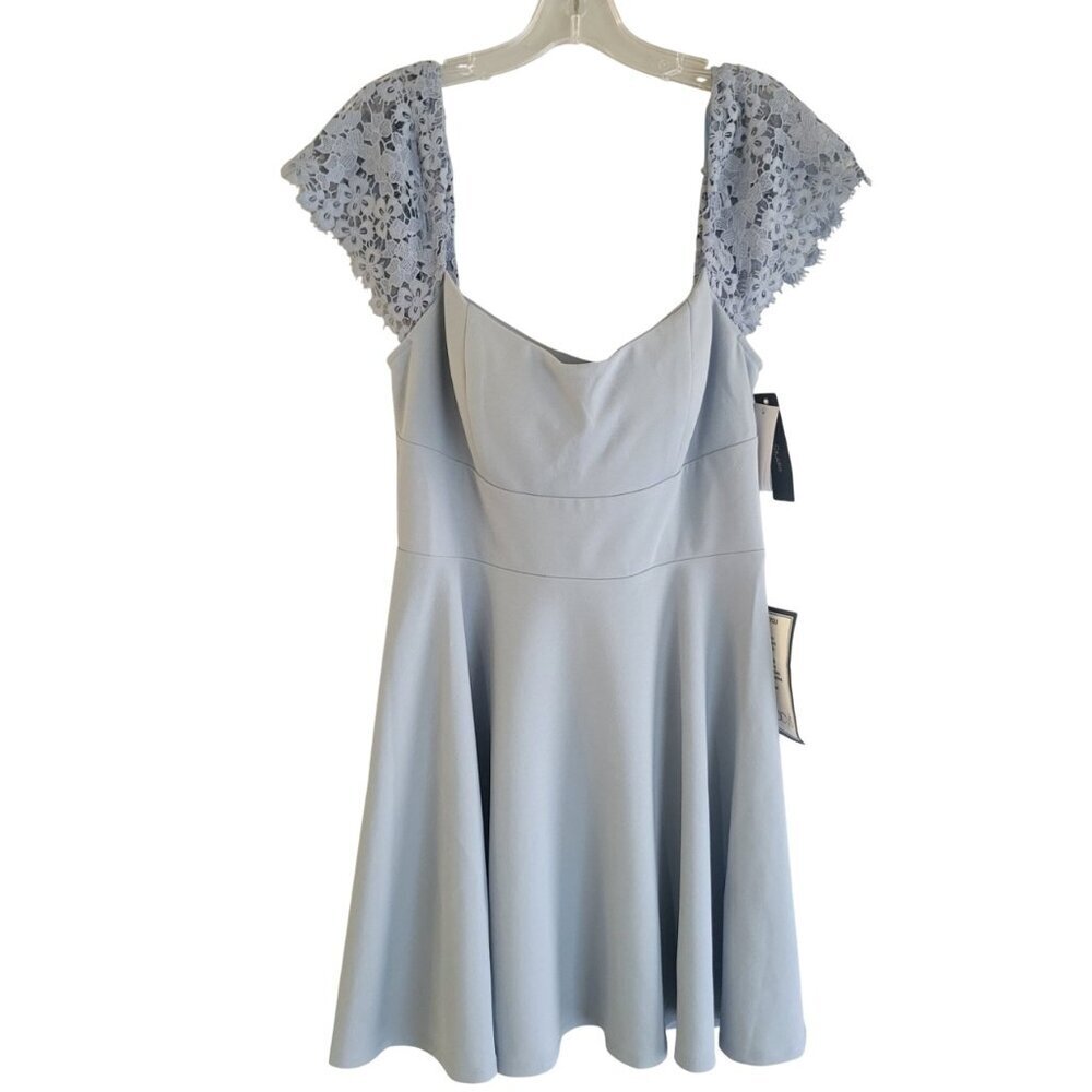 NWT City Studios Juniors' Lace-Sleeve Mini Dress Size 13